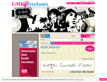 Tablet Screenshot of gmkfreefonts.com